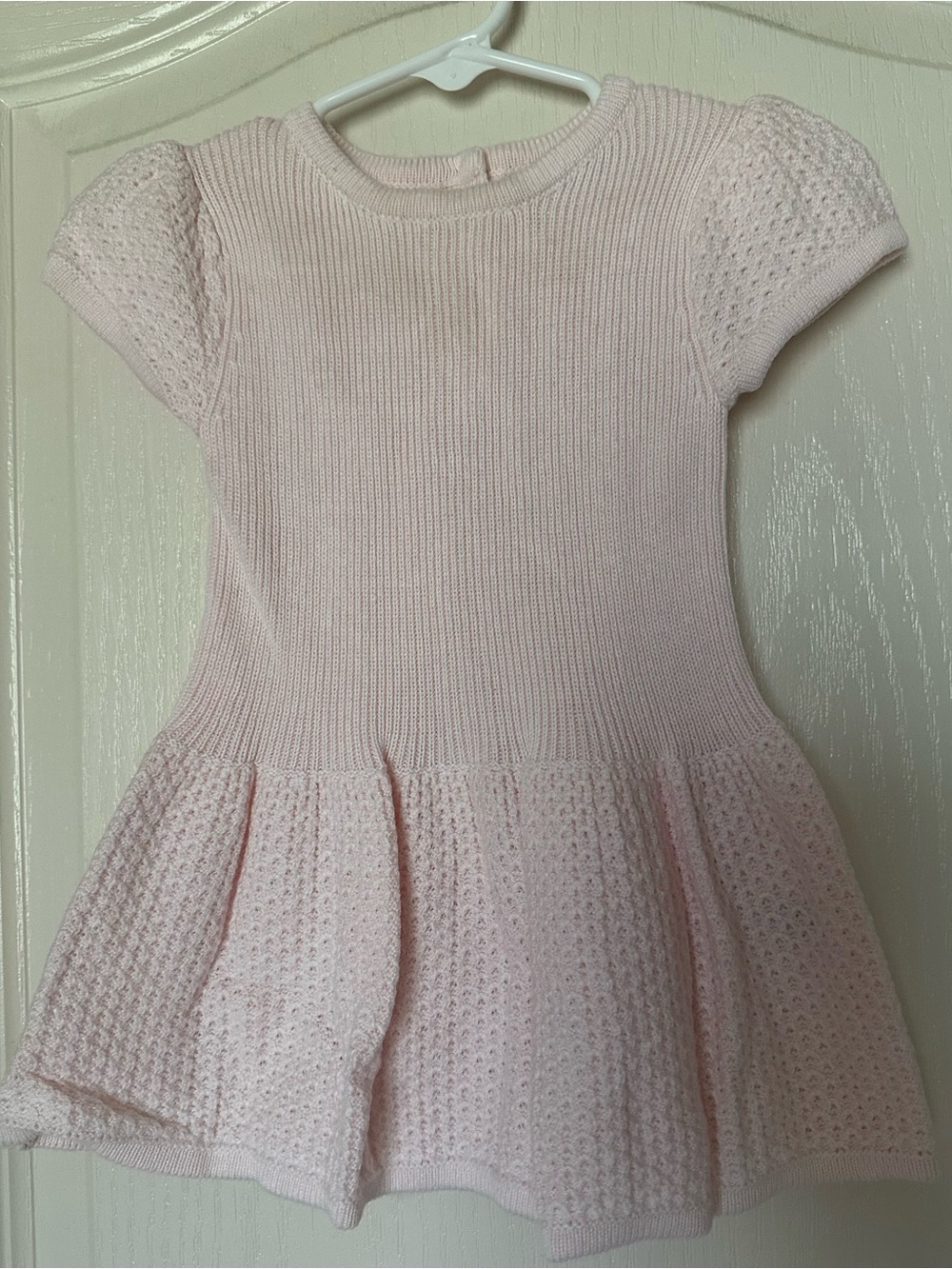 Janie and Jack Baby Girl Pink Knit Dress 6–12M Short Sleeve